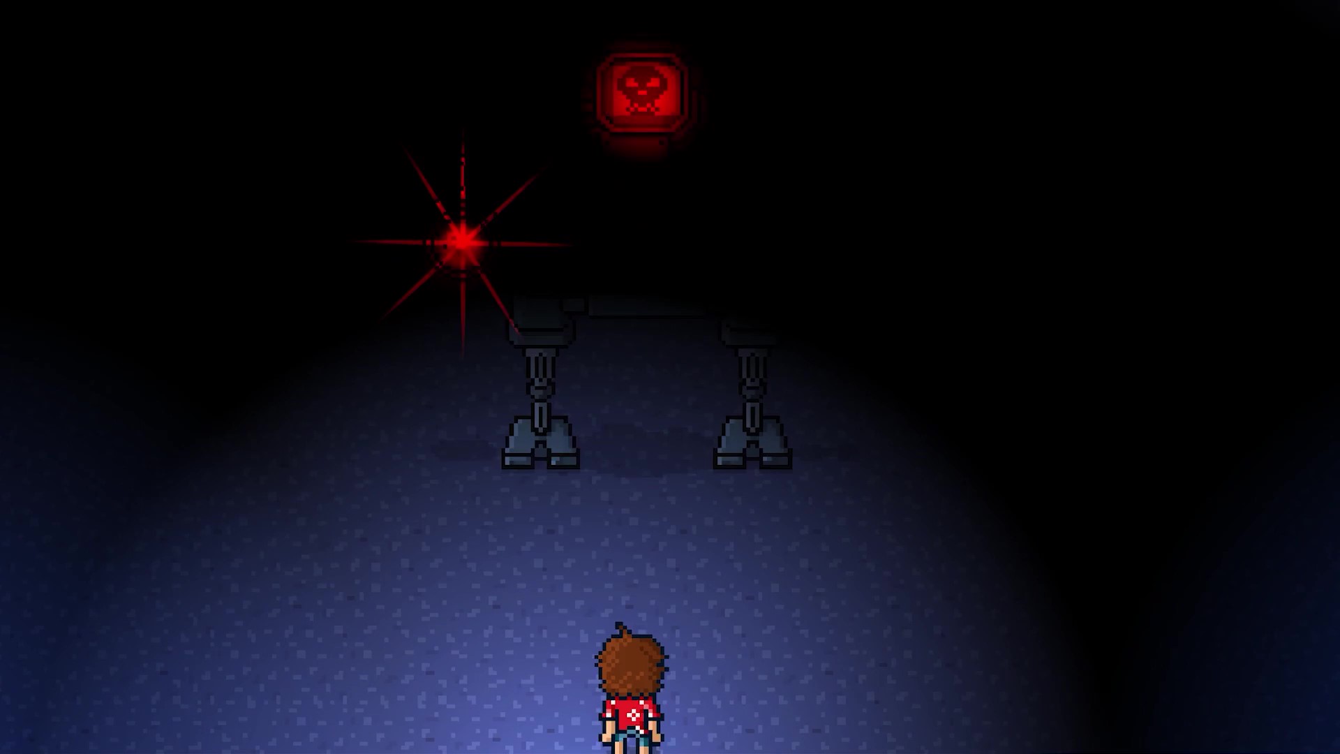 Main character standing next to Dr. Terra